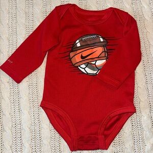 Nike Red and Orange Sports Graphic Kids Bodysuit